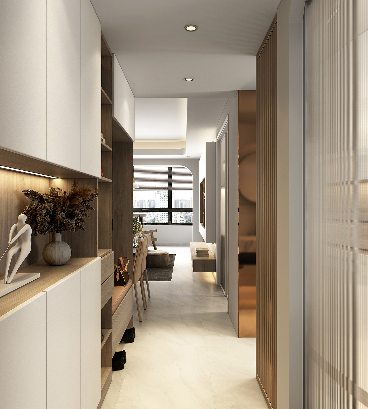 城市一隅的素色美作