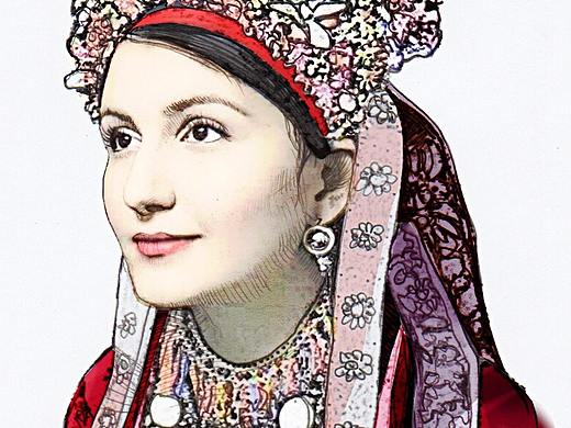 乌克兰盛装少女（个人主页-ZMjU2MDkwNzY=） - 绘画 - 站酷设计师tengzheng原创素材 - 站酷ZCOOL