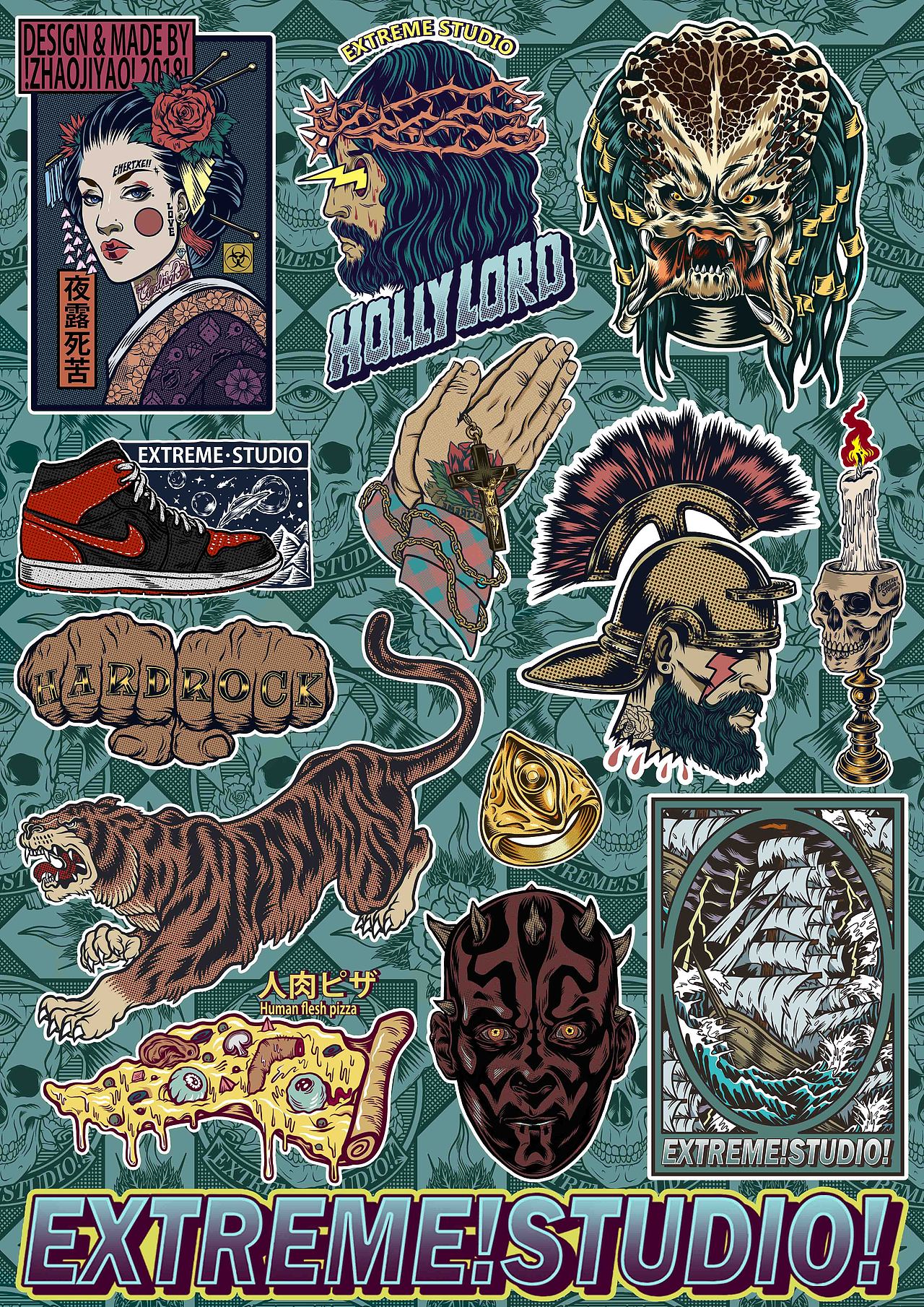 9月到11月底两个多月画了30多幅,后期准备做成贴纸,还在找工厂,图太多了不一一放了,随便挑几张扔上来