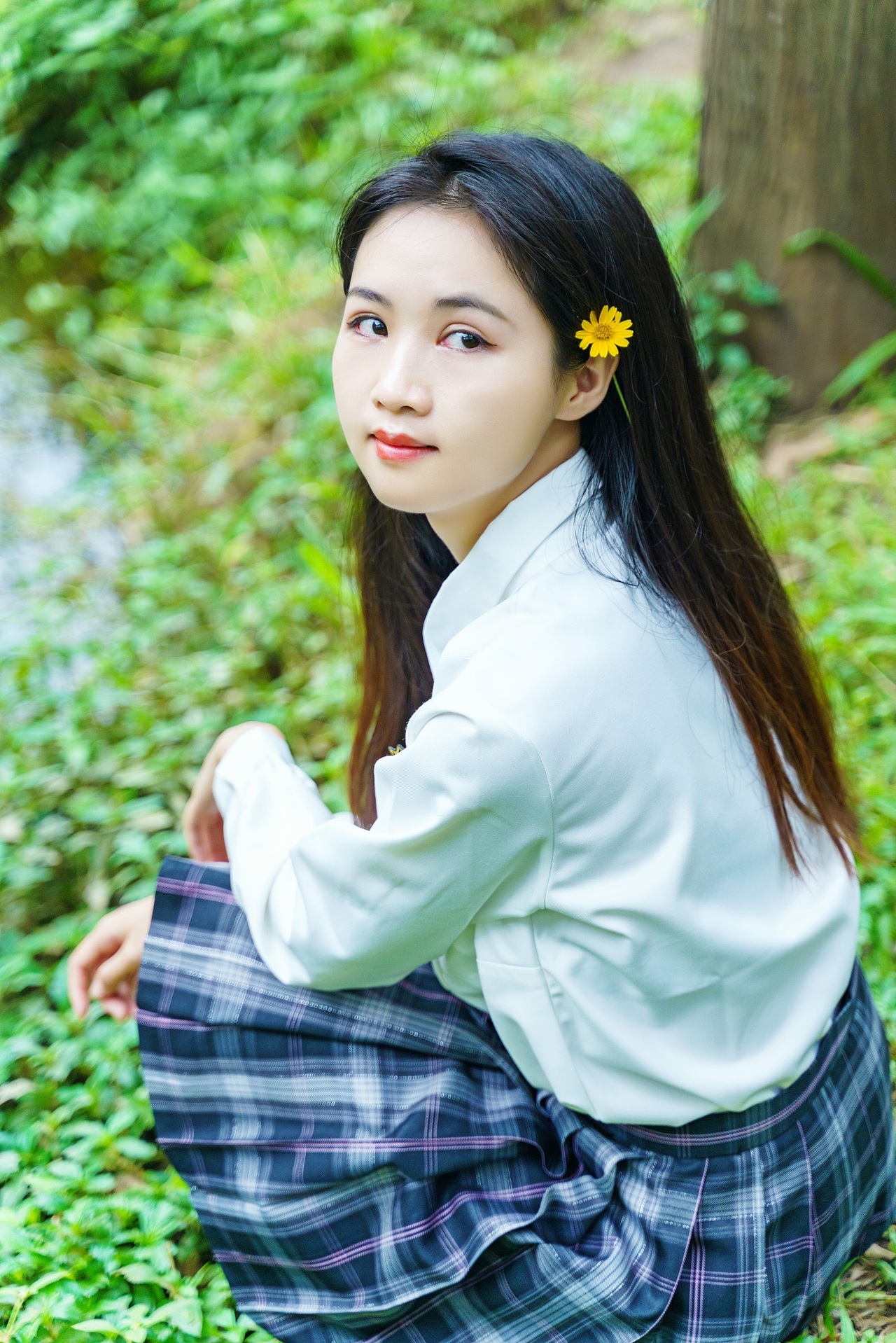 秋天来深圳中心公园拍一组jk少女写真