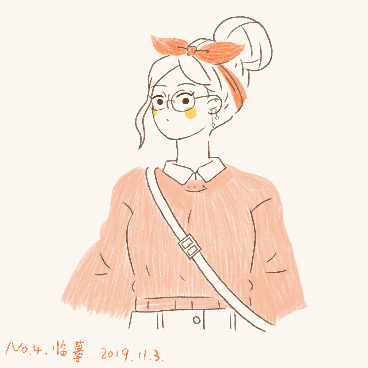 画——人像练习/线性插画