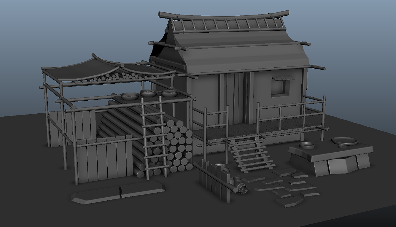三维建模,一个小场景|三维|场景|北墨南杨 - 原创作品 - 站酷 (zcool)