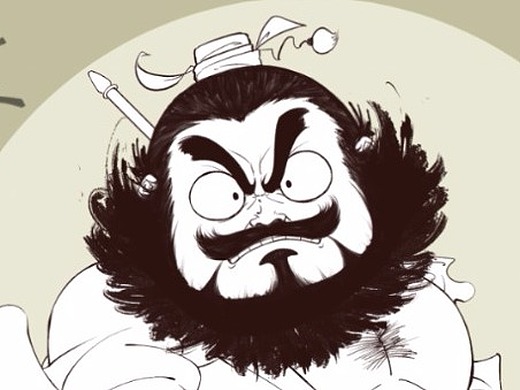 q版张飞插画-创作习作96308大明ving3年前q版三国人物绘画练习插画