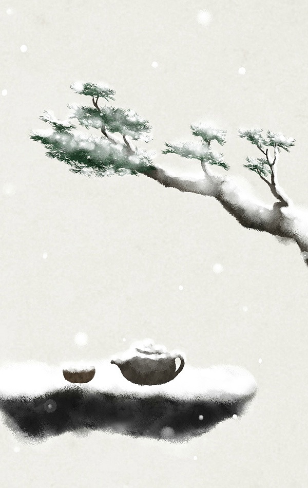 【古诗配图】冬季雪景——水墨中国风插画（图ZOTk1ODA3NzY=） - 创作习作 - 站酷设计师石家小鬼原创素材 - 站酷ZCOOL