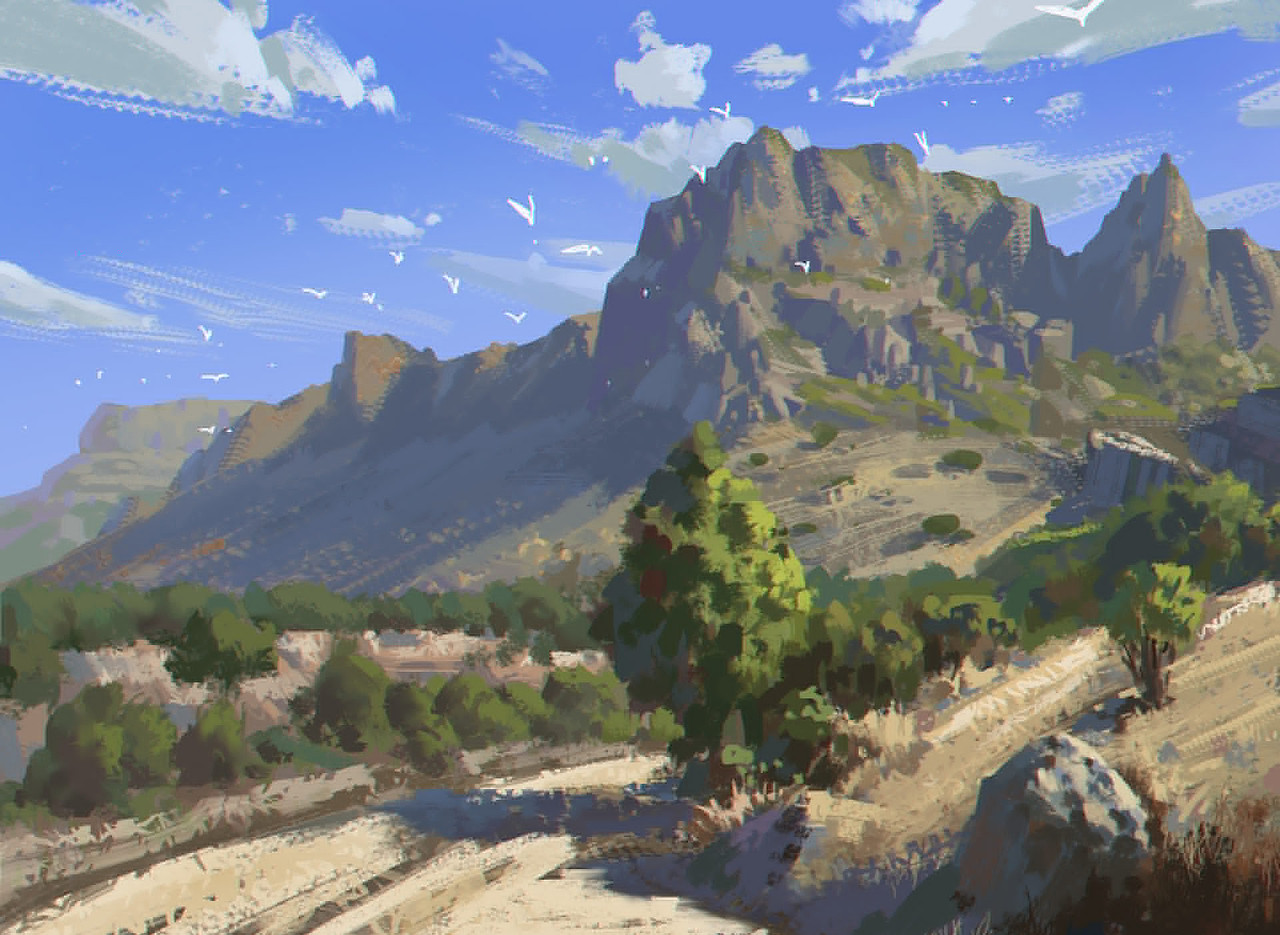写生风景。