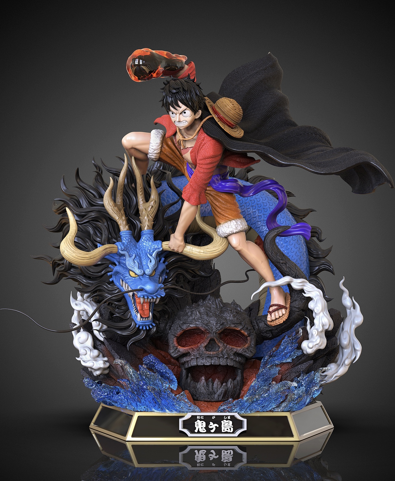 海贼王之鬼岛路飞手办模型建模渲染（图ZMjkyOTcwMjA4） - 手办/模玩 - 站酷设计师原型师断空原创素材 - 站酷ZCOOL
