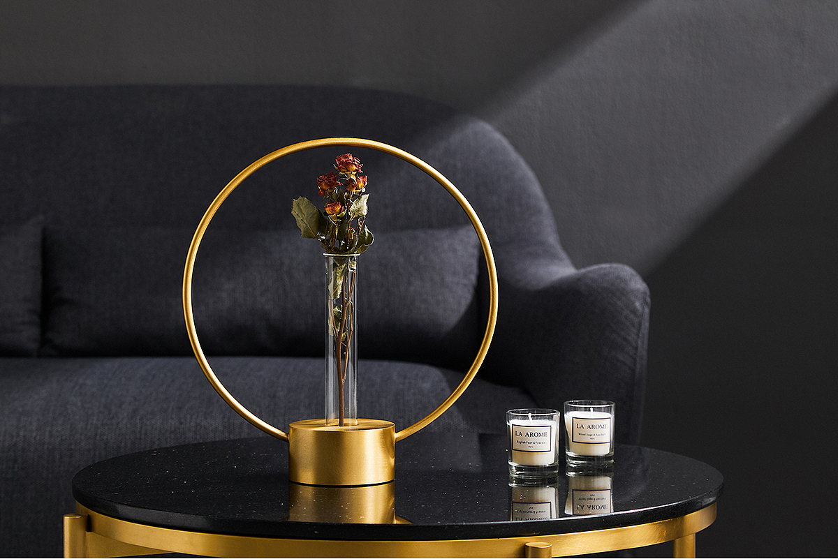 【wotime】黄铜桌面水培花瓶