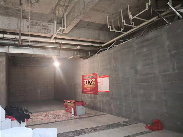 酒店装修案例_合肥国轩季安酒店装修开工现场照片