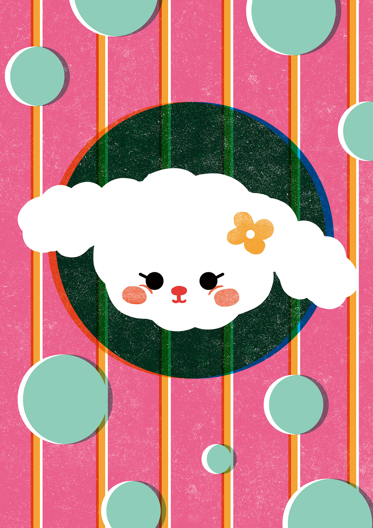 小动物涂鸦插画