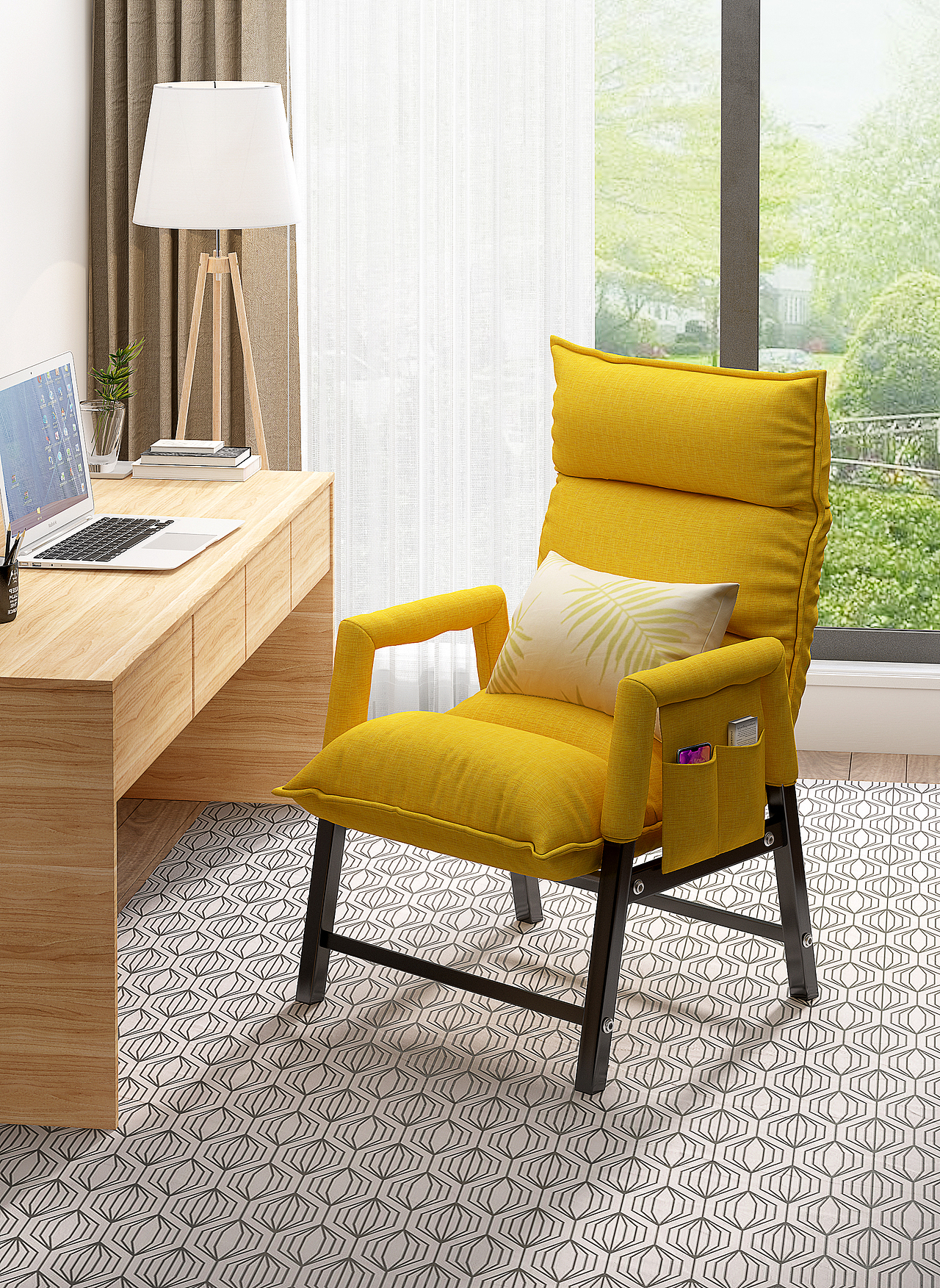 沙发椅3D 建模渲染