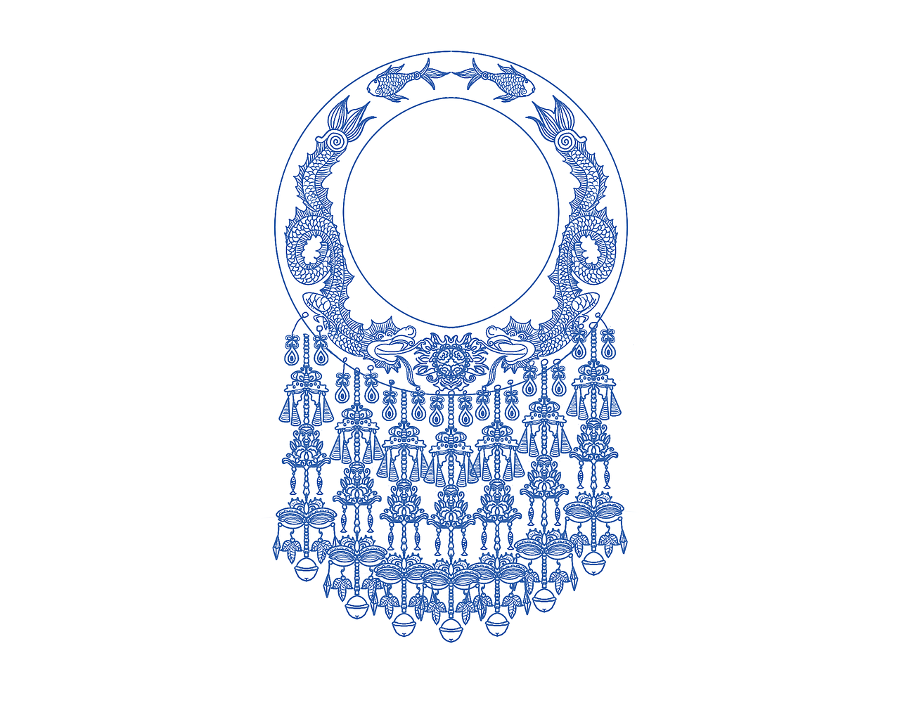 小练习--苗族银饰手绘线稿