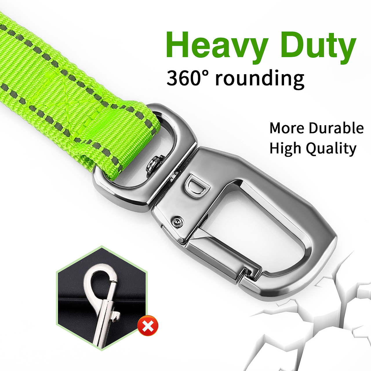 【新款弹力狗绳-绿色】—亚马逊精品主图|A+页