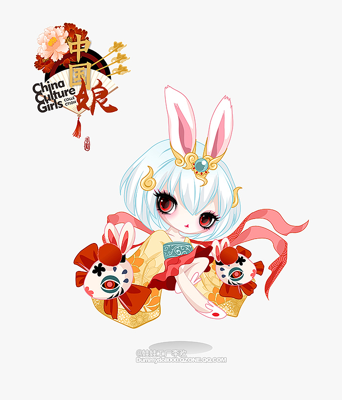 中国娘萌拟人Q版全集（图ZODMyOTE5ODA=） - 商业插画 - 站酷设计师画画的欢叔原创素材 - 站酷ZCOOL