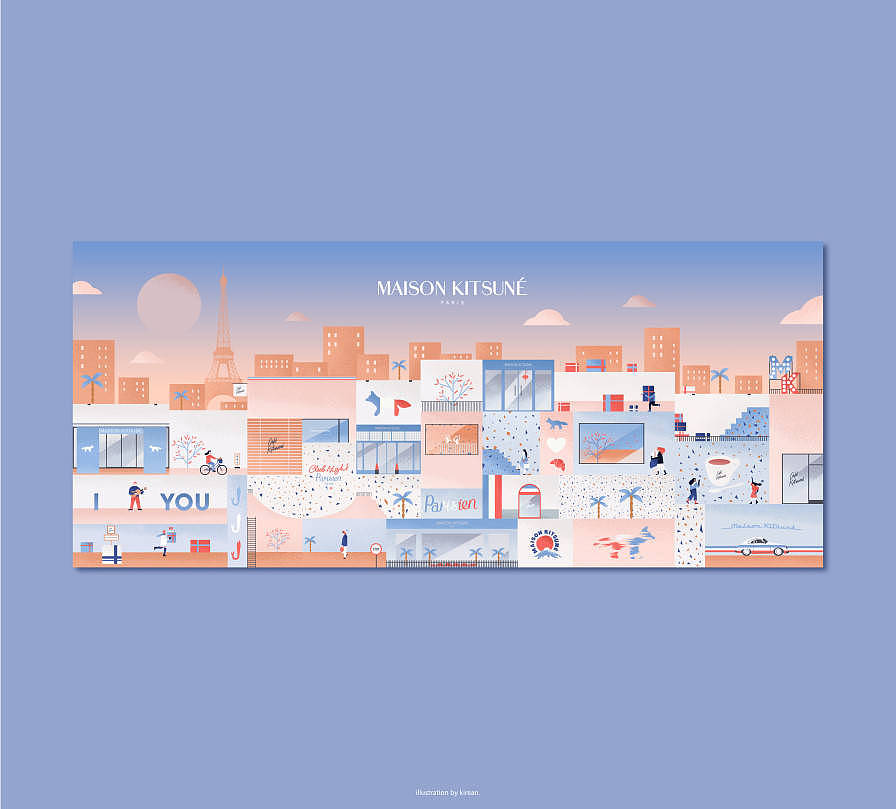 Maison Kitsune - Pairs Night 插画（图ZMjM4ODEwNjM2） - 商业插画 - 站酷设计师无方案设计工作室原创素材 - 站酷ZCOOL