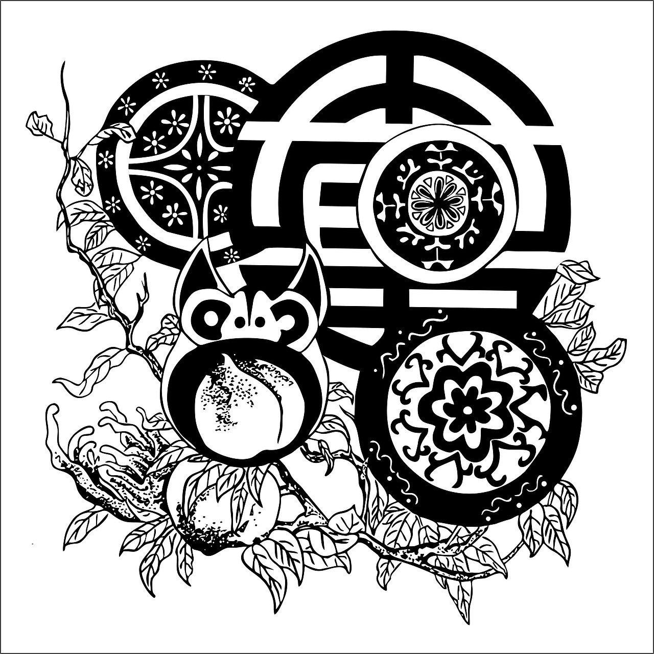 瓦猫之福禄寿喜