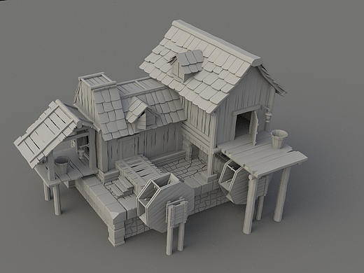 maya建筑设计白模