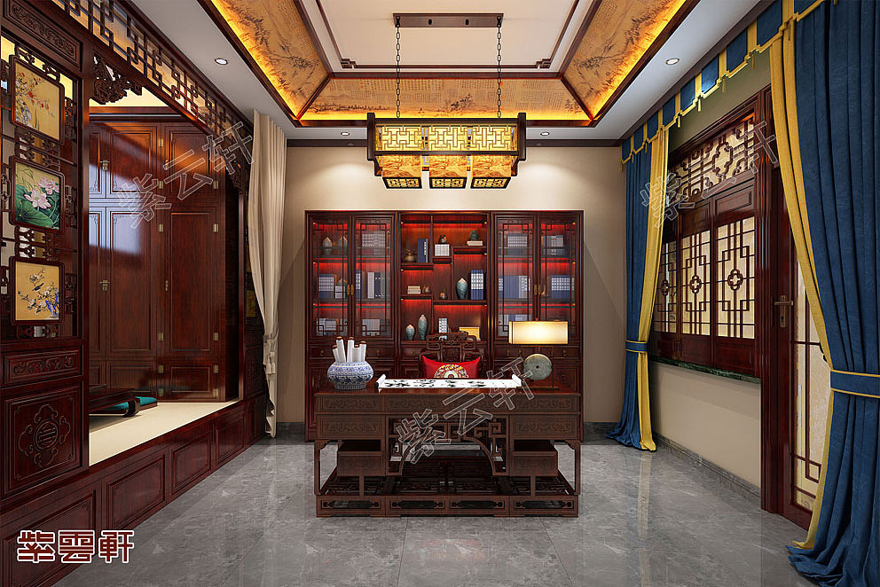 暖阁别墅中式设计 紫云轩