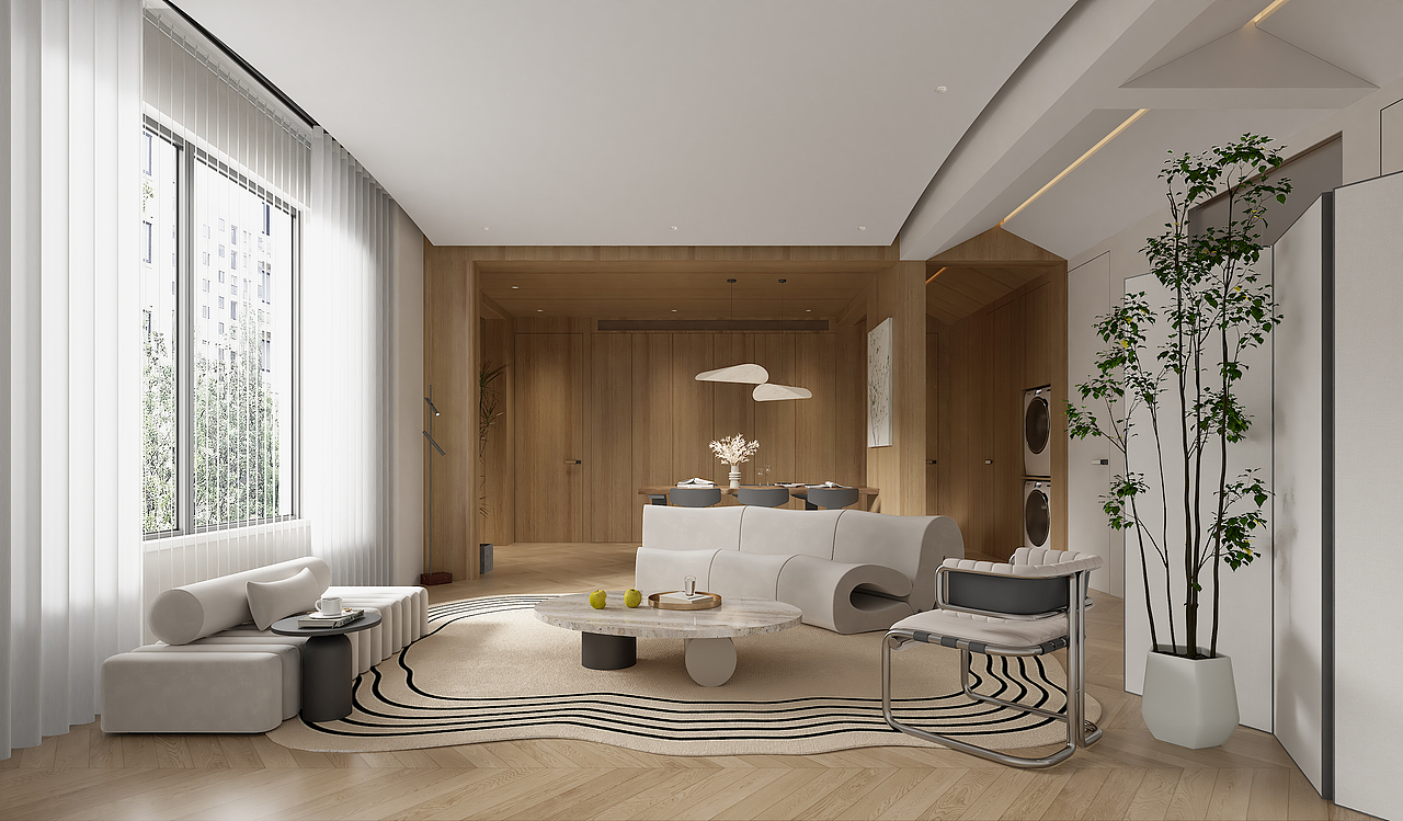 270平米|极简原木风的家