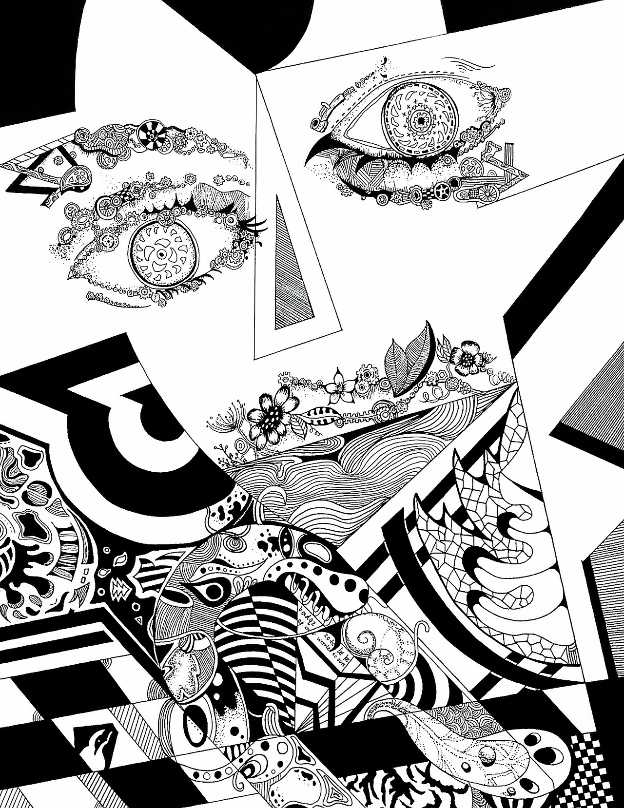 设计学类19-6班 平面构成设计综合作业