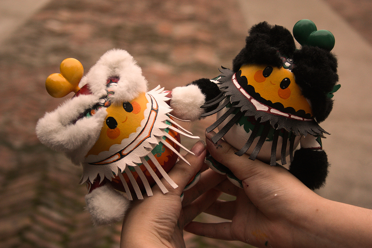 阿里巴巴公益爱豆实体涂装——南狮豆