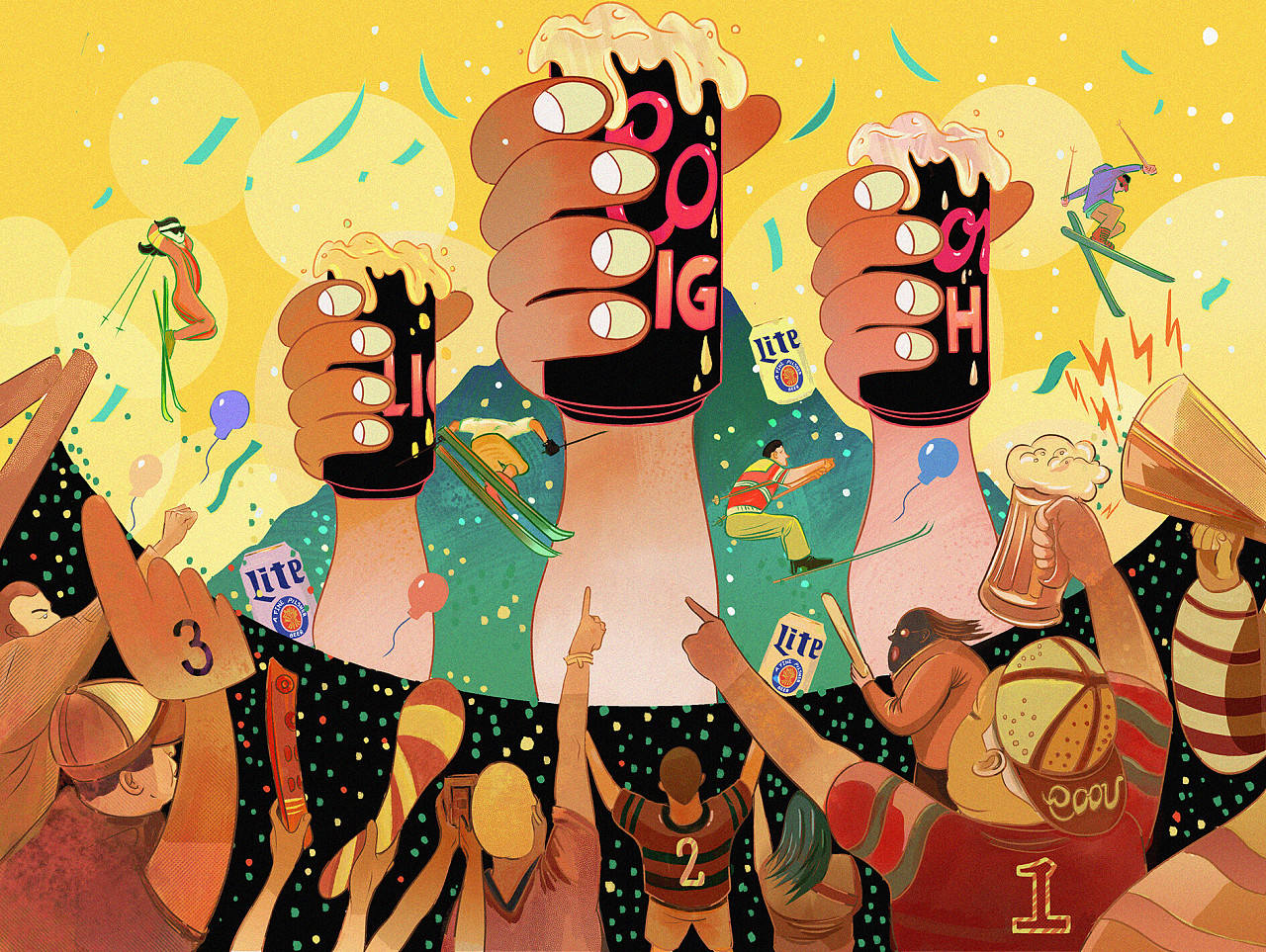 为胜利而干杯-2018|插画|艺术插画|谷布布 - 原创作品 - 站酷 (zcool)