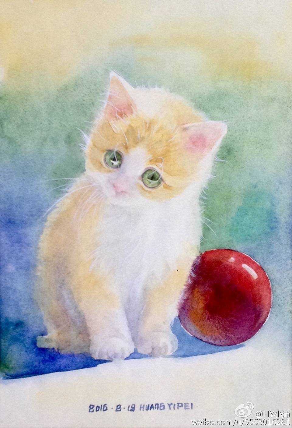 水彩那些可爱的小猫们