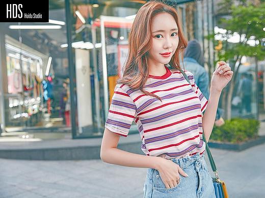 韩国模特韩风女装春夏装街景拍摄