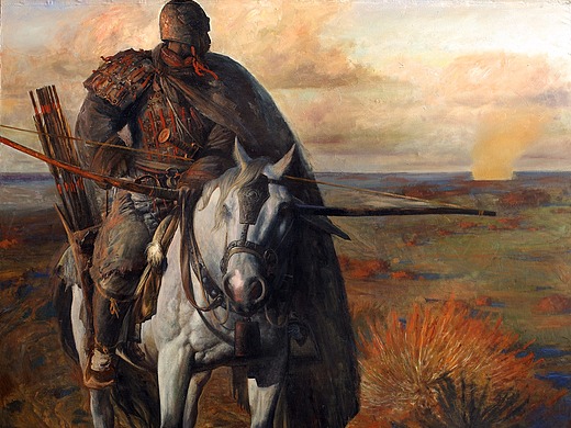 油画作品《霍去病收复河西》纯艺术-绘画30133771年前油画作品《行空