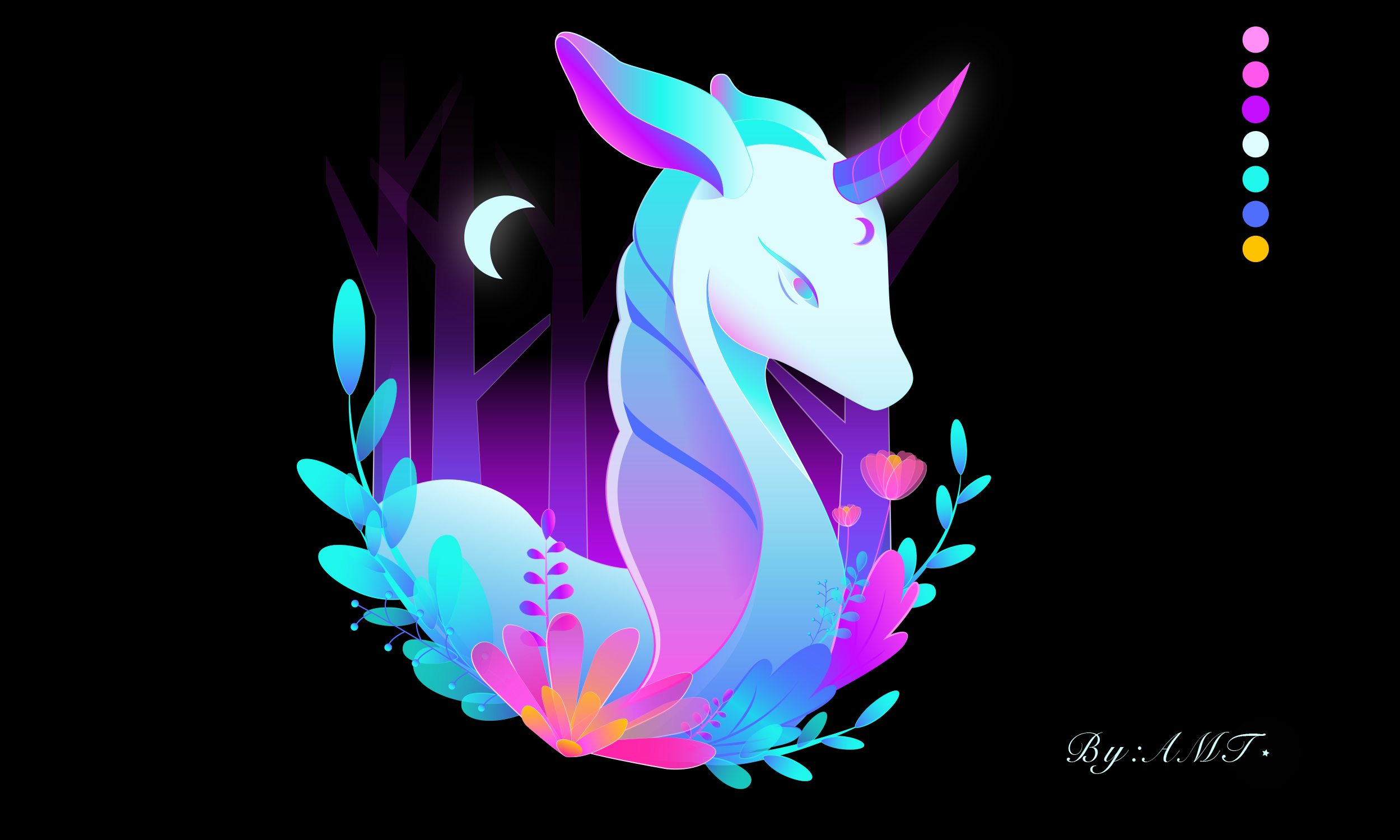 ai矢量插画 独角兽