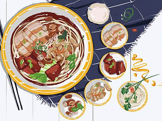 瞎画之 （一组美食插画）。
