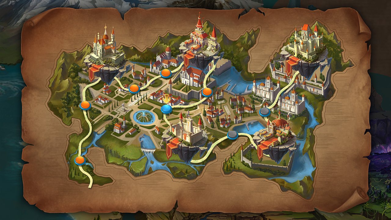 城市关卡地图|插画|游戏原画|冬瓜条儿_原创作品-站酷zcool