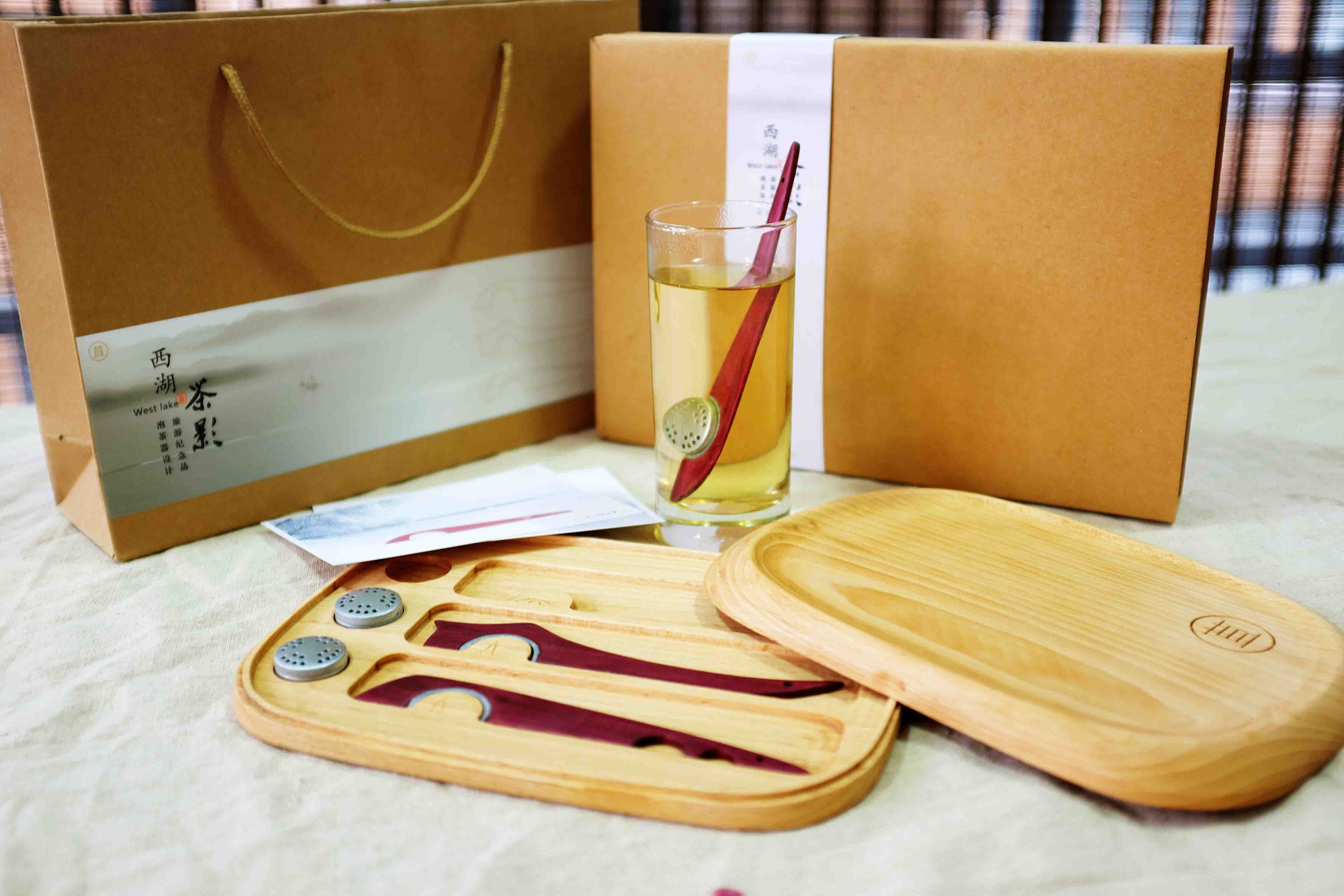 西湖茶影 泡茶签