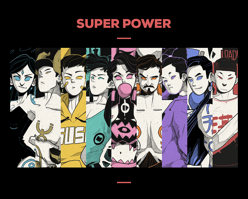 柴霖霖插画作品-SUPER POWER-九火宫