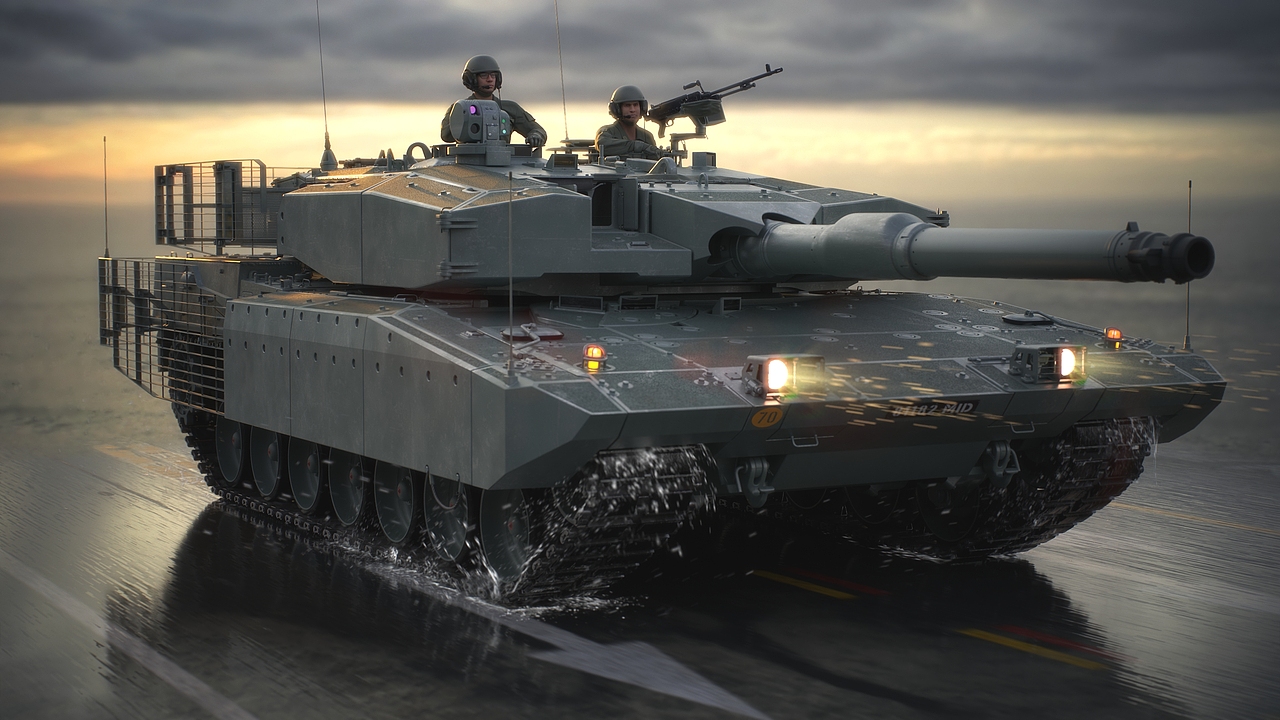 新加坡 豹2sg 主战坦克原创3dcg