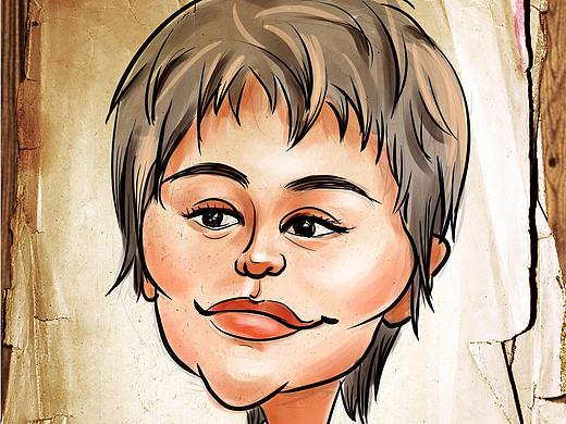 马丽夸张肖像漫画