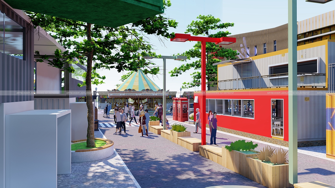集装箱文创园 I 工业风集装箱创意商业街_上海集装客（图ZMjA3NzYwNjQ0） - 建筑设计 - 站酷设计师集装客原创素材 - 站酷ZCOOL