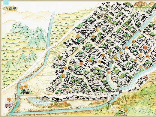 手绘西递（个人主页-ZMzgwMzM1MTI=） - 商业插画 - 站酷设计师dz3184原创素材 - 站酷ZCOOL