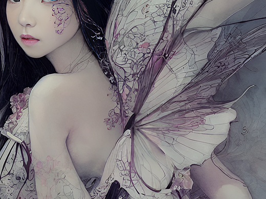 #站酷梦笔#东方少女，唯美，仙女全身肖像，站立，身穿