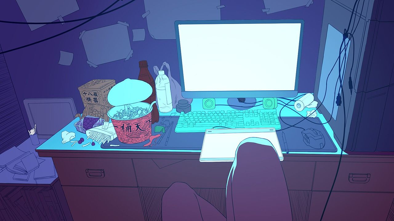 书房场景插画（图ZMTc0NTAxOTI4） - 创作习作 - 站酷设计师飞DesigN飞原创素材 - 站酷ZCOOL