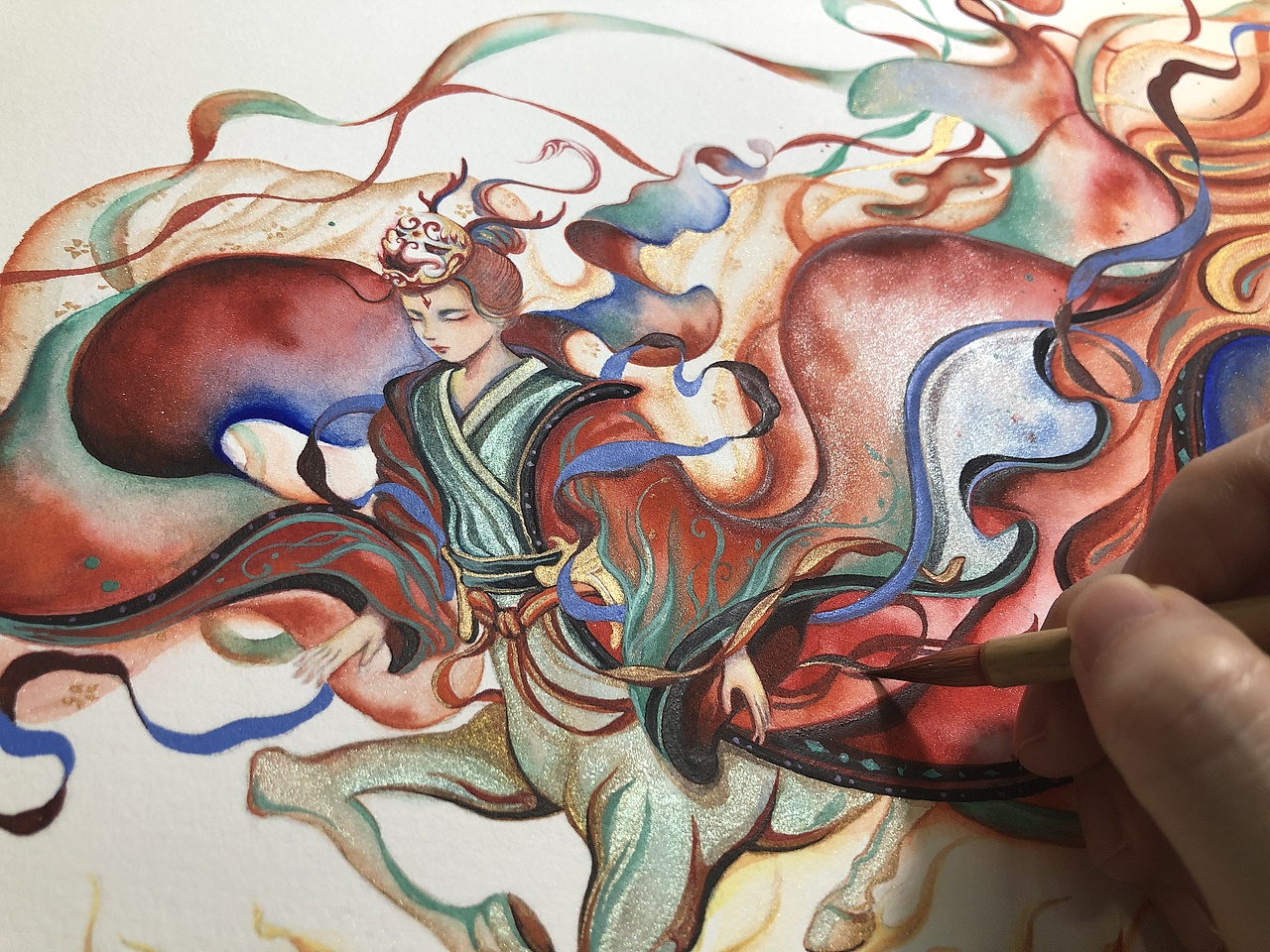 【白树原创手绘】山海经系列之祝融