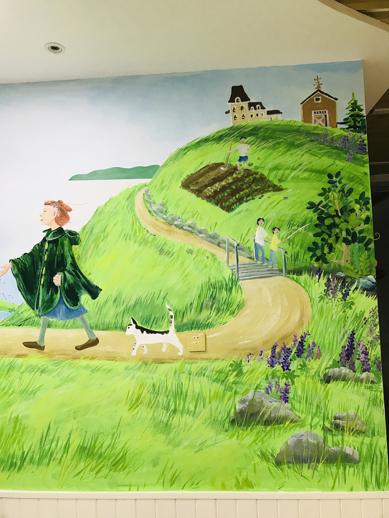 绘本花婆婆主题墙绘