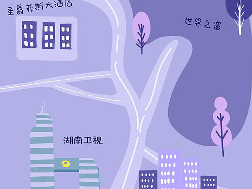 PAD手绘|长沙地标|手绘