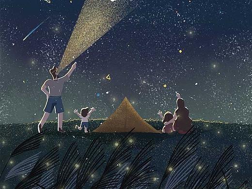 处暑－24节气 启动页 闪屏 h5 插画