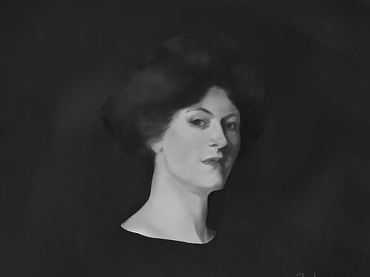 油画黑白稿临摹练习（个人主页-ZMzc0MjA1MzI=） - 创作习作 - 站酷设计师阿丁DING原创素材 - 站酷ZCOOL