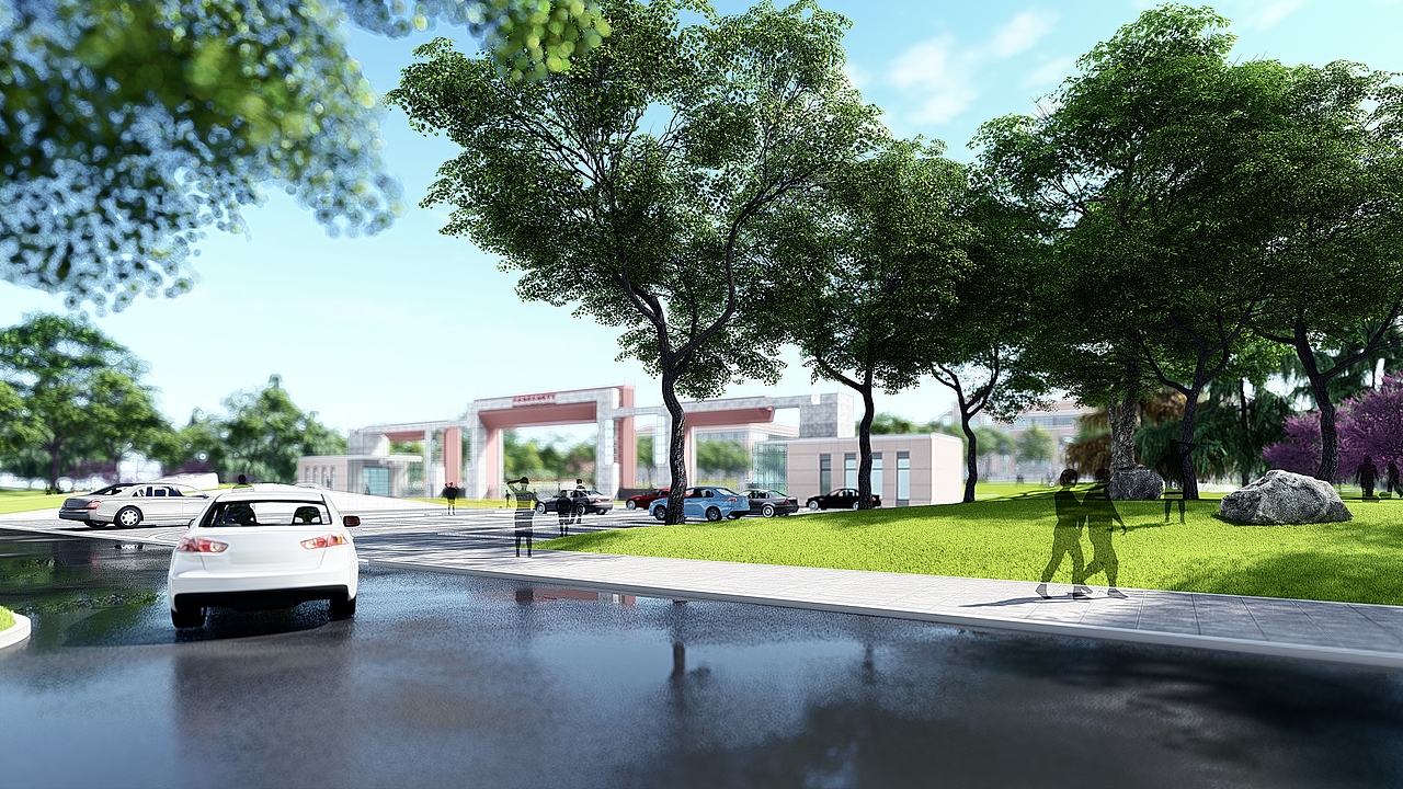 校园景观改造LU渲图