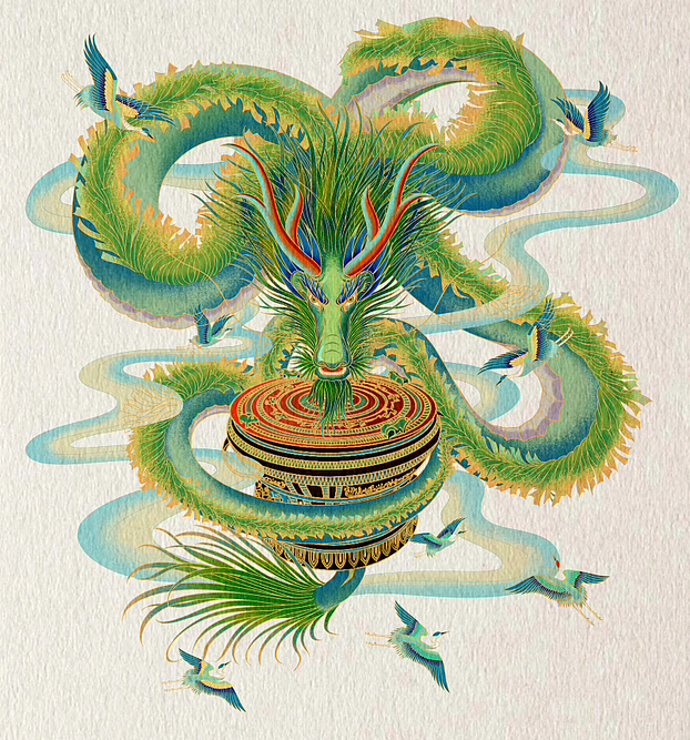 龙图腾/原创插画（图ZMzU5ODA3MDI0） - 创作习作 - 站酷设计师大大梁儿原创素材 - 站酷ZCOOL