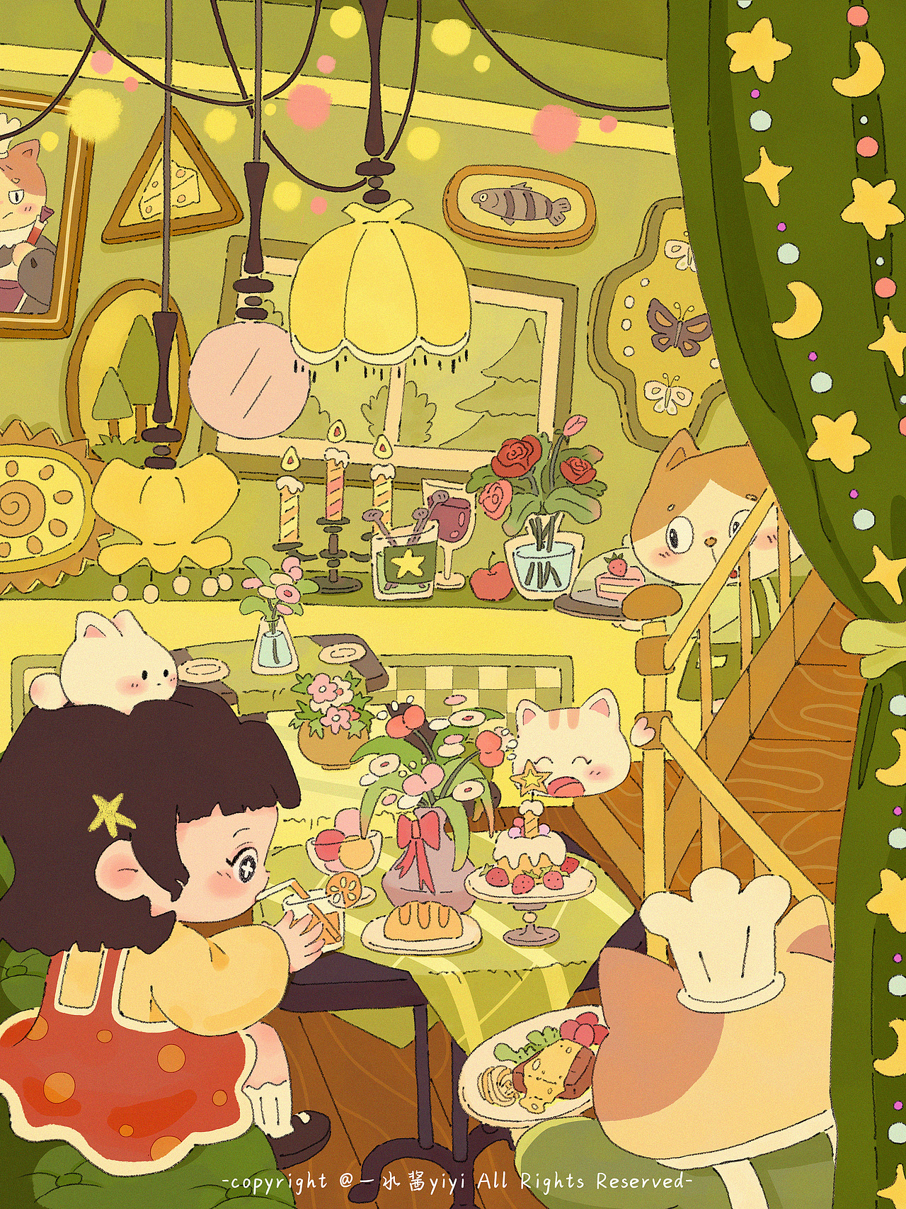 插画|与猫猫的生活日常（图ZMzc2Mzg1MzMy） - 商业插画 - 站酷设计师一水酱yiyi原创素材 - 站酷ZCOOL