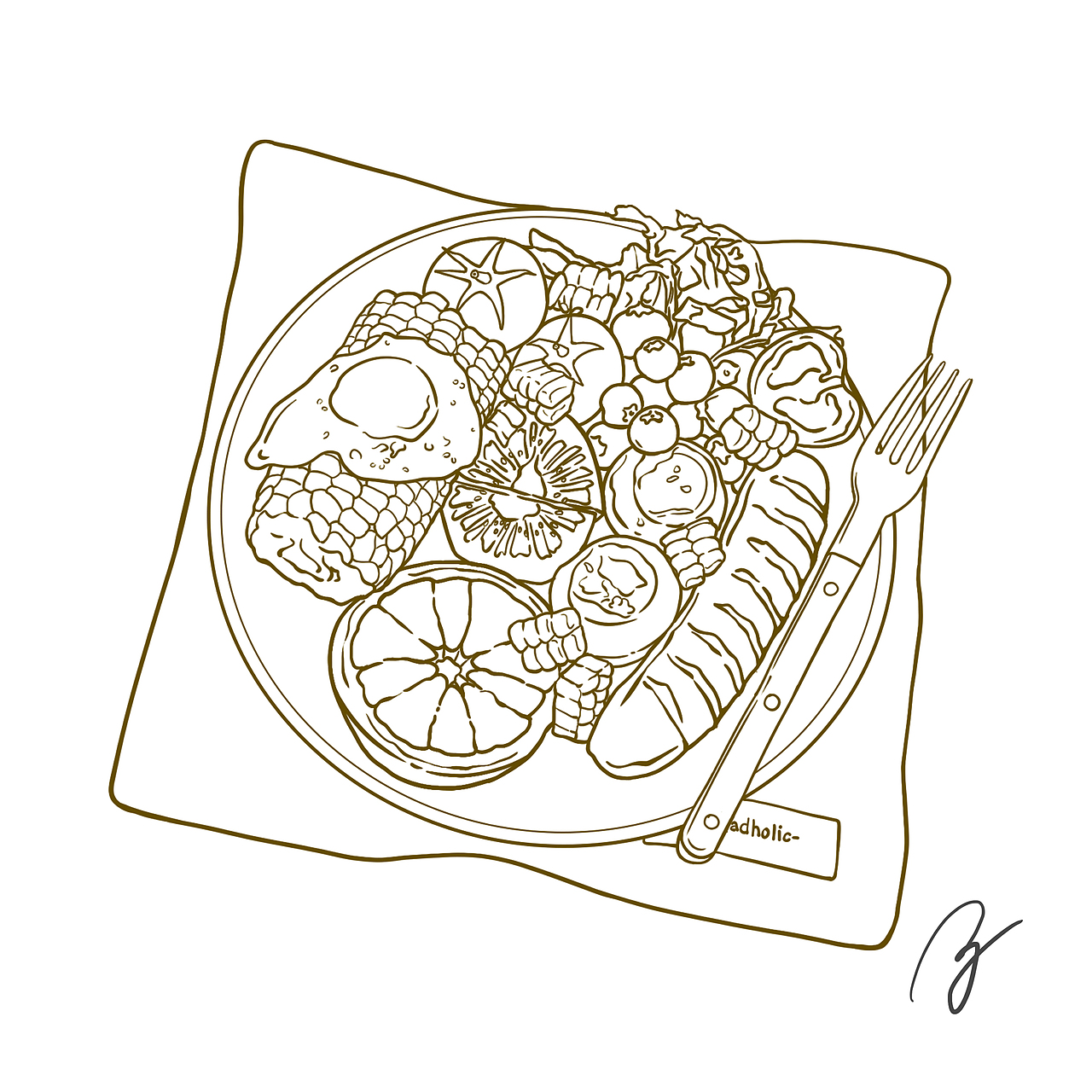 食物‖唯有美食不可辜负（图ZMzA3MTg3MTcy） - 商业插画 - 站酷设计师胡萝卜汁儿原创素材 - 站酷ZCOOL