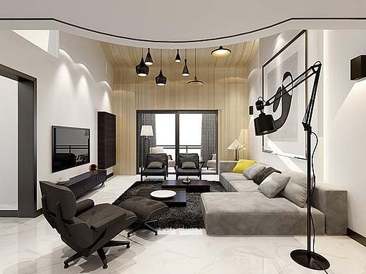 济南漫山香墅220平现代轻奢风格别墅装修案例