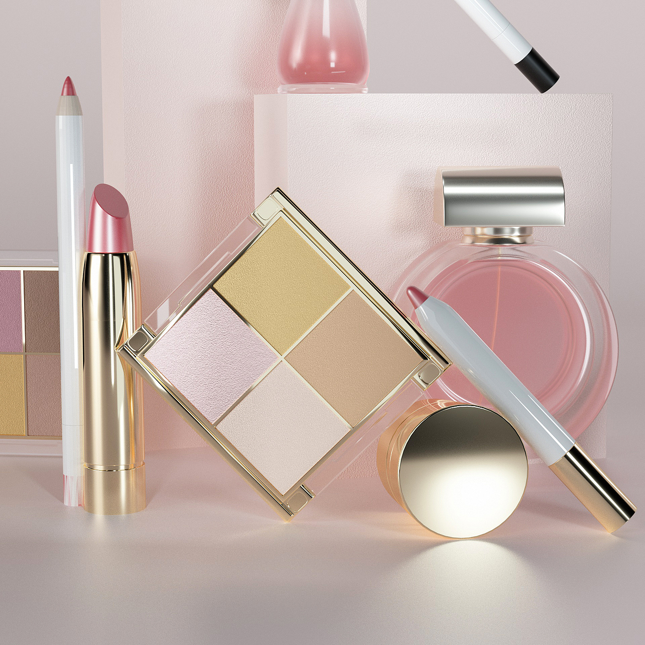 C4D化妆品渲染练习（图ZMjUzNDY4NTc2） - 场景 - 站酷设计师Jarger原创素材 - 站酷ZCOOL